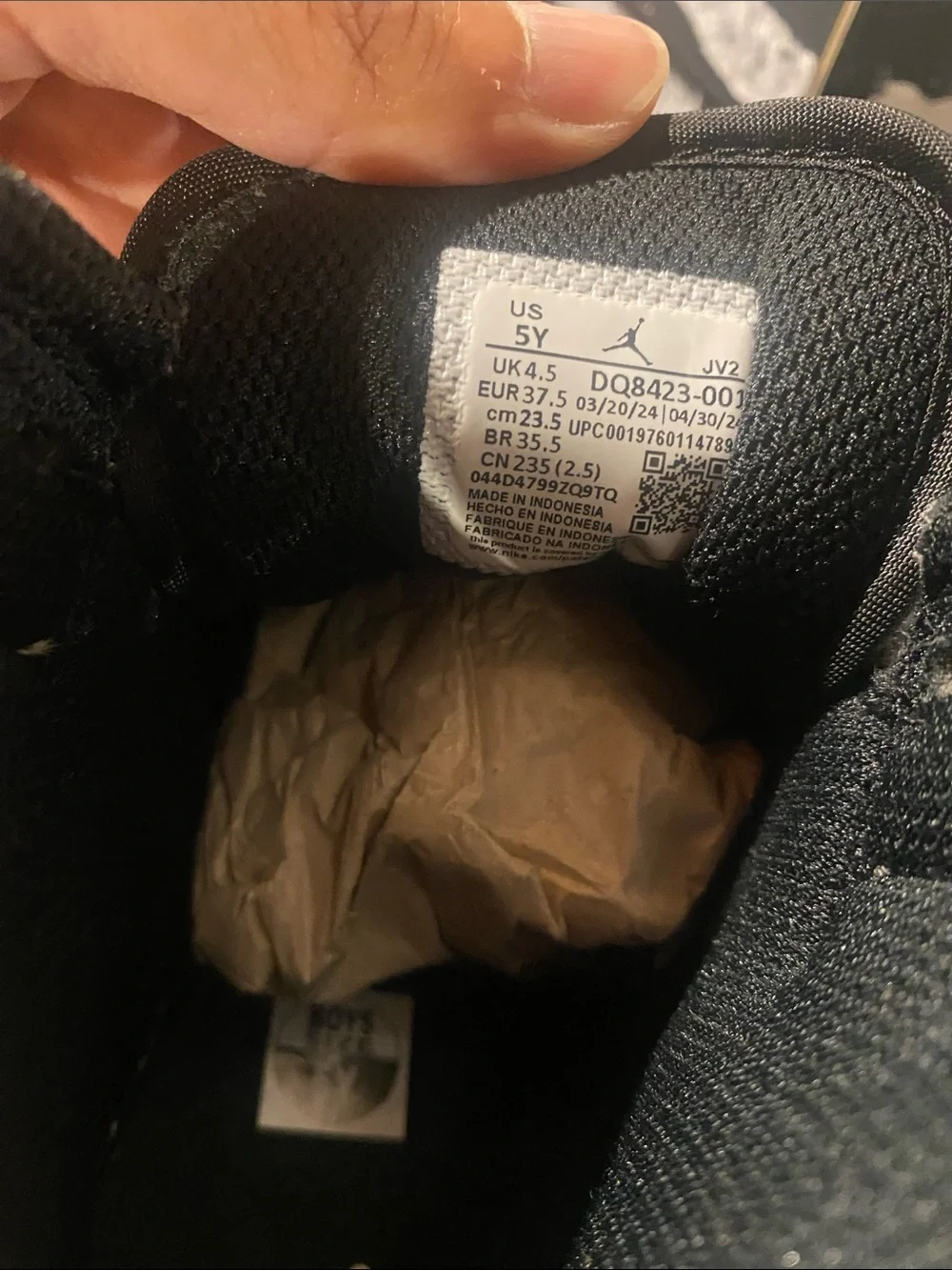 Jordan Kids High-Top Sneakers Black and White